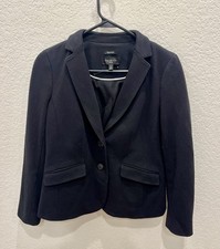 Talbots Aberdeen Blazer Black Size 4P Classic Chic Minimalist Preppy Jacket
