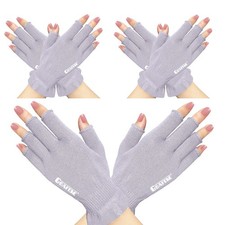 Cotton Gloves for Dry Hands - Fingerless Touchscreen Moisturizing Gloves for ...