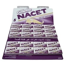400 Gillette Nacet Double Edge Razor Blades S...