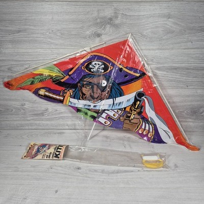 Vintage 1990 Pirate 42'' Delta Wing Kite Spectra Star unbenutzt (Lagerspuren)
