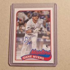 2024 Topps 1989 35th Anniversary Dane Myers RC Auto #89BA-DMY Reds