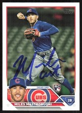 2023 Topps Miles Mastrobuoni Rookie Auto Chicago Cubs #592 RC Card Signed