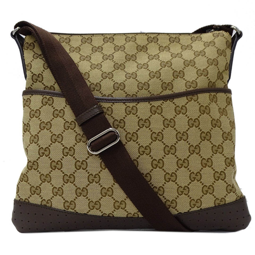 Gucci GG Canvas Crossbody Bag in Brown Beige for Women & Men