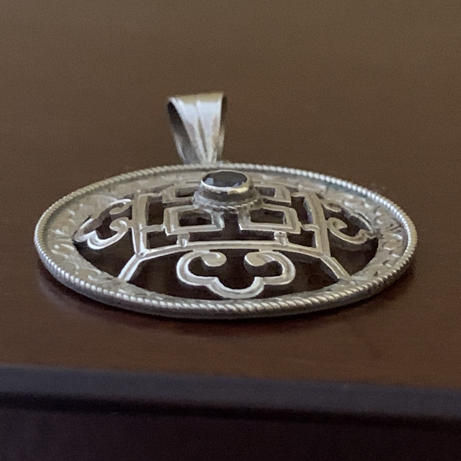 Sterling Silver Round Ornate Scroll Filigree Cuto… - image 8