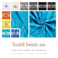 Tierfell Imitat Stoff Meterware uni - Fellstoff einfarbig, Kostümstoff *Ab 50cm
