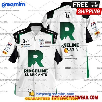 Marcus Armstrong IndyCar Racing 2024 White Hawaiian Shirt