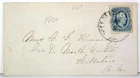 1863 CONFEDERATE CIVIL WAR COVER WITH 10 CENT CONFEDERATE STAMP - CSA #12-AD