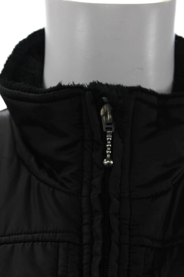 Chaqueta acolchada acolchada Marker para mujer negra con cremallera cuello alto sin mangas talla S Foto 4 de 4