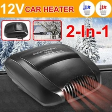 12V Car Vehicle Portable Ceramic Heater Heating Cooling Fan Defroster Demister