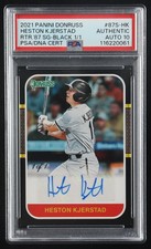 Heston Kjerstad 2021 Donruss Retro '87 Signatures Black #84 #1/1 (PSA | Auto 10)