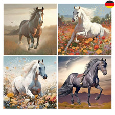 Diamant Stickbilder Erwachsene 30x30 cm 4er Set Pferd