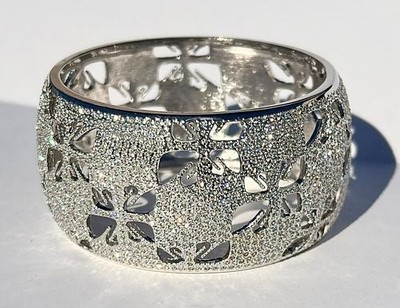 Wide Swarovski Bracelet Iconic Swan Rhodium Plated Pave Crystals