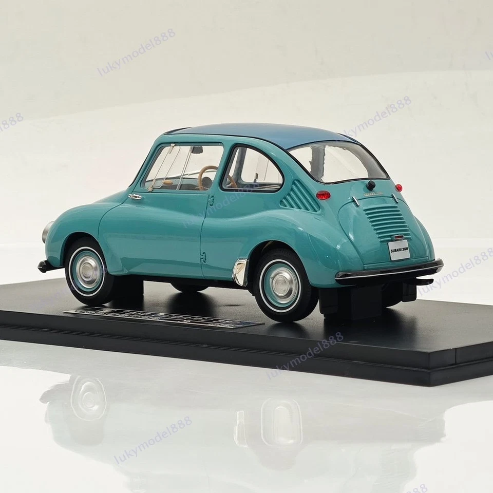 1:18 Ebbro Subaru 360 1958 Mini Beetle Master Azul Resina Coche Modelo Limitado Foto 4 de 4