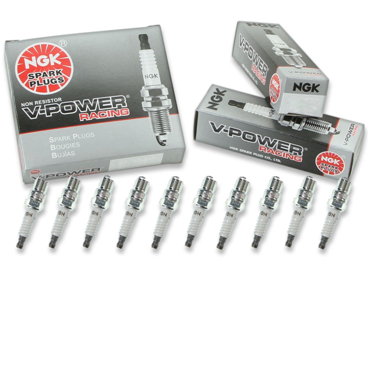 10 pc NGK 3249 R5673-8 V-Power Racing Spark Plugs for V61 BL3 AR134 AR133 ld