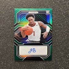 2021-22 Prizm JORDAN BURNS #CP-JBU Rookie AUTO - SAN ANTONIO SPURS GREEN HOLO B
