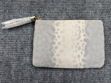 HaloGuard RFID Wristlet Clutch Wallet Gray Snake Print Water Resistant NWT