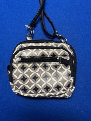 CROFT & BARROW CROSSBODY PURSE POCKETBOOK BLACK/WHITE/GREY