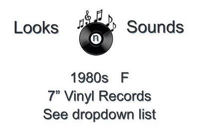 1980s  7'' VINYLS - VARIOUS ARTISTS / TITLES - F - EX / VG+