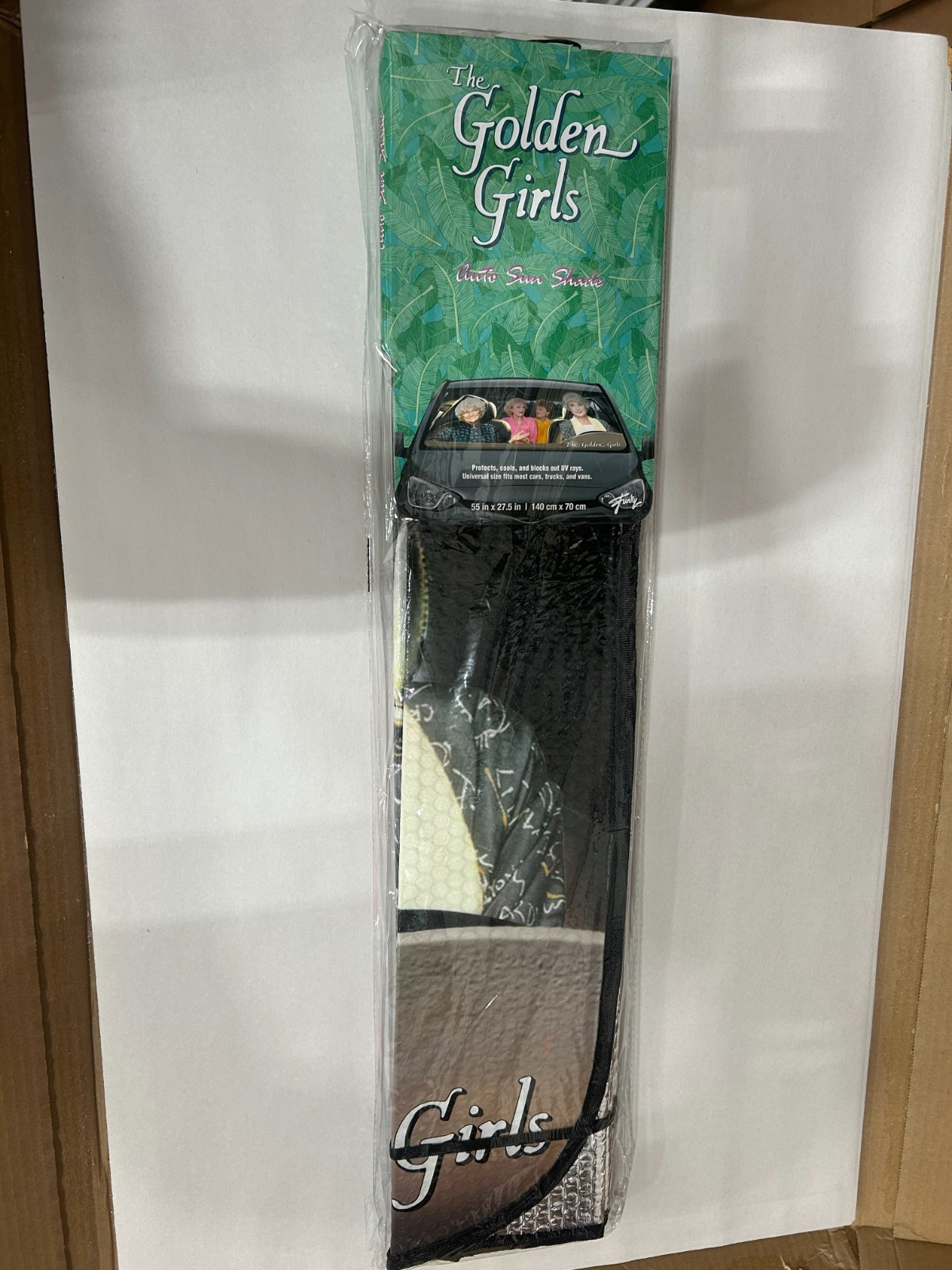 Golden Girls UV Protection Auto Shade 55 x 27.5 Car Windshield Sun Shade