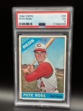 1966 Topps Pete Rose #30 PSA 5 EX Cincinnati Reds Vintage Baseball Card