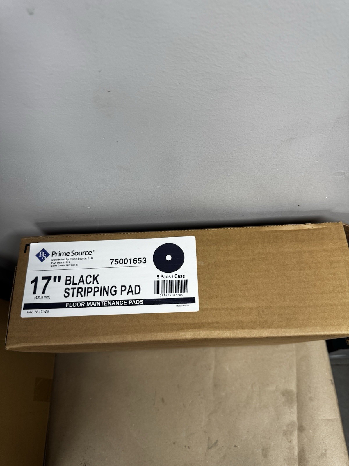 Prime Source 17” Black Stripping Pad 72-17-WM 5Pads/ Case