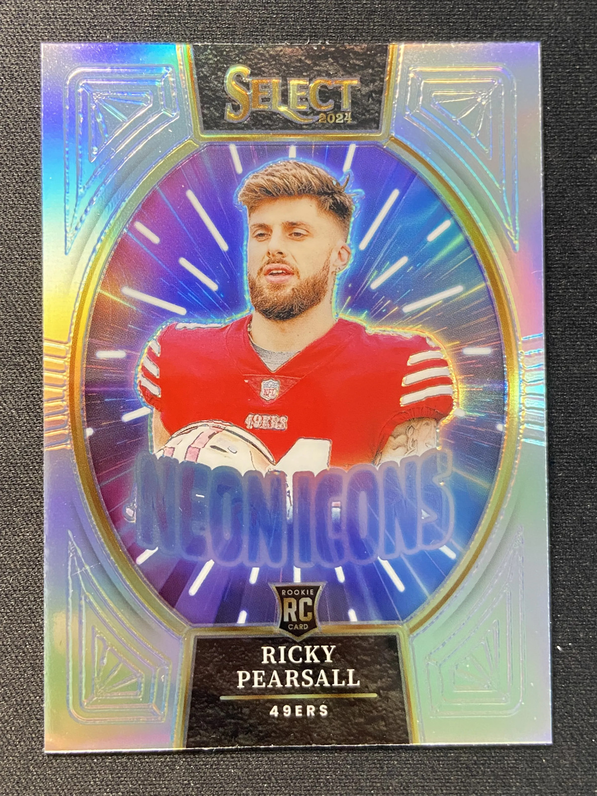 2024 Panini Select Ricky Pearsall RC Neon Icons #6 Silver Prizm Rookie Card GL12