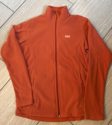 Helly Hansen Women s Orange Full Zip Mid-Length Fleece Jacket Large