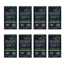 Pine Tar Bar Soap for Men- Made With Pine Tar Oil, 3 in 1 Cleanser Deodorizer an