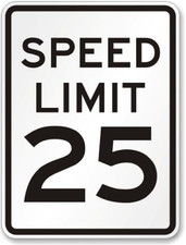 Speed Limit Sign Aluminum Weatherproof 8x12 Inch Outdoor Traffic Sign