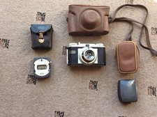 Vintage Montana Film Camera with Deltamon Anastigmat 1:3.5/45mm Lens+case,flash+