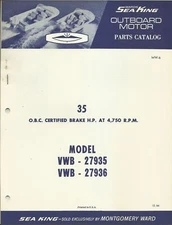 WARDS SEA KING OUTBOARD MOTOR 35 HP MODEL VWB-27935 VWB-27936 PARTS CATALOG MW6
