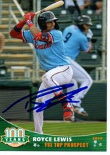 Royce Lewis 2019 Fort Myers Miracle Florida State Top Prospect Signed Card