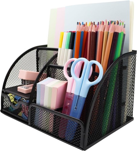 6 Fächer Schreibtisch Organizer Dokumentenablage Stifteköcher Büro-Organizer DE - Bild 23 von 23