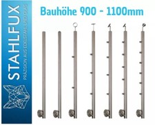 Edelstahl Pfosten Geländer Ø42,4 V2A seitlich 2-7 Querstabhalter | Balkon Treppe