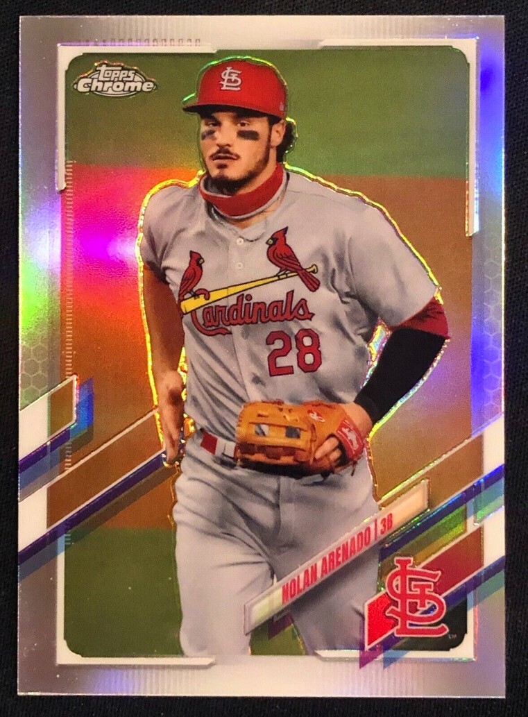 2021 Topps CHROME Baseball NOLAN ARENADO SP Refractor IMAGE VARIATION #84