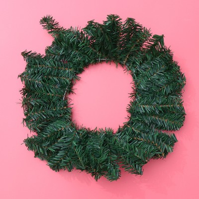  40 CM Türkranz Grün Unecht Led Tannenkranz Weihnachtskugeln Als Ornamente