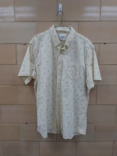 Sonoma Men’s XL Lemonade Pattern Short-Sleeve Button-Up Cotton Shirt