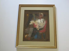 FORREST HIBBITS PAINTING  ABSTRACT CUBISM LEGER STYLE  EXPRESSIONISM  MODERNISM 