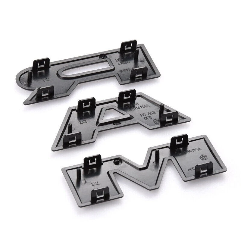 Juego de 2 piezas insignias emblema cabeza RAM delantera trasera negra mate Mopar 2019-2023 Ram 1500 Foto 2 de 3