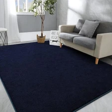 Hutha Large Area Rugs for Bedroom Living Room, 6x9 Solid 6x9 Feet Navy Blue