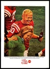 1965 Coca Cola Coke Vintage PRINT AD Soda Football Couple Happy