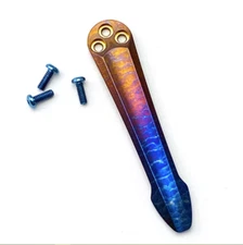 Titanium Folding Knife Handle Pocket Back Clip Accessories for paramilitary 2 C8