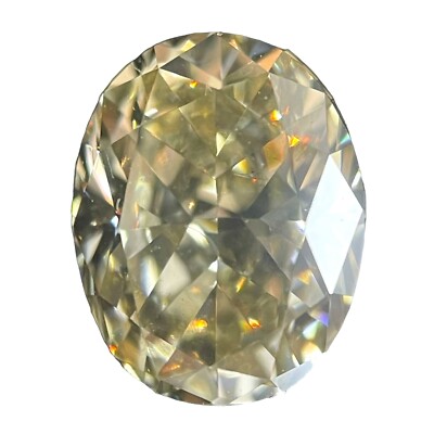 Gia Certified 1.52 Carat Oval Briliant Fancy Brownish Yellow SI1 Natural Diamond