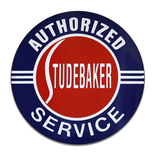 Panneau en bois rond MDF Studebaker Service autorisé huile moteur mayberry - Photo 1/3