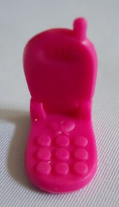 Cabbage Patch Kid Sprout PINK Toy Mobile FLIP CELL PHONE Barbie Doll Diorama CPK