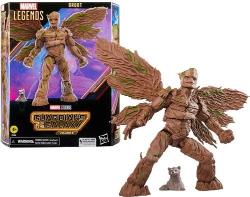 Figura en mano de Marvel Legends Groot & Baby Rocket Raccoon Guardianes de la Galaxia