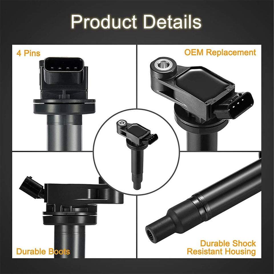 6X Ignition Coils + 6X Spark Plugs for 1999-2003 Lexus ES300 RX300 V6 3.0L UF267 Foto 2 de 4