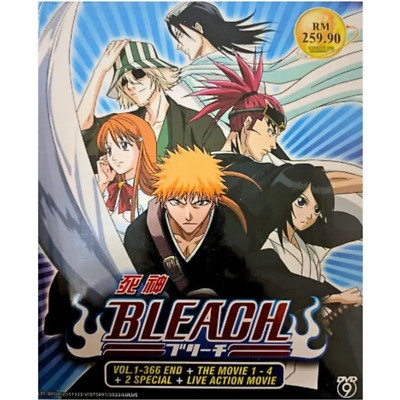 DVD Bleach [ Vol. 1~366 + The Movie 1~4 + 2 Special  + Live Action Movies ]
