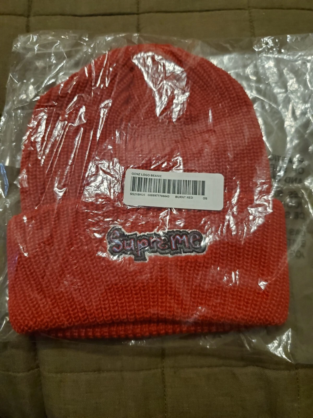 Bonnet rouge logo Supreme Gonz neuf scellé SS21BN26