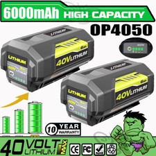 1-2PACK For Ryobi 40 Volt 6.0Ah Battery High Capacity Lithium ion OP4050 OP40602
